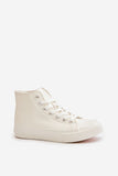 Eco-Leather Women's Ankle Sneakers with Fleece Lining