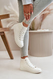 Eco-Leather Women's Ankle Sneakers with Fleece Lining