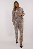 Chic Animal Print Women's Shirt and Pants Set for Everyday Style