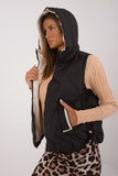 Stylish Women's Quilted Down Vest with Hood for Cold Weather