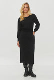 Casual midi sweatshirt dress with a sporty, feminine fit.