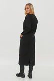 Casual midi sweatshirt dress with a sporty, feminine fit.