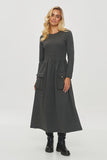 Flared midi dress with pockets, perfect for style and comfort.
