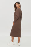 Chic, comfortable sweatshirt dress for versatile everyday wear.