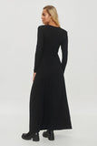 Elegant viscose dress with a flattering fit and draped design.
