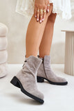 Stylish Women's Suede Boots with Zipper and Warm Lining