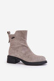 Stylish Women's Suede Boots with Zipper and Warm Lining