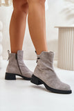 Stylish Women's Suede Boots with Zipper and Warm Lining