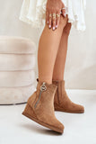 Elegant Eco Suede Ankle Boots with Warm Fleece Lining
