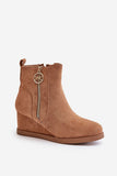 Elegant Eco Suede Ankle Boots with Warm Fleece Lining