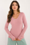 Chic Women's V-Neck Sweater with Button Detail for Everyday Wear