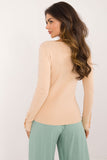 Elegant Women's V-Neck Sweater with Decorative Cuffs