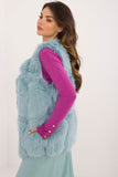 Elegant Faux Fur Vest with Pockets for Year-Round Style
