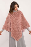 Versatile Textured Poncho for Casual Everyday Style