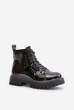 Chic Low Ankle Boots with Glitter Heart & Zipper Closure
