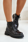 Chic Low Ankle Boots with Glitter Heart & Zipper Closure