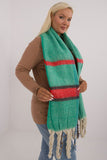 Elegant Checkered Scarf with Tassels for Winter Style