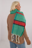 Elegant Checkered Scarf with Tassels for Winter Style