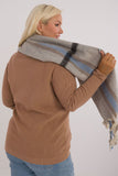 Chic Checkered Scarf with Tassels for Cold Weather Style