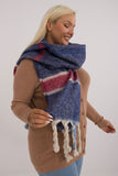 Elegant Checkered Scarf with Tassels for Cold Weather Style