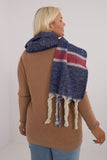 Elegant Checkered Scarf with Tassels for Cold Weather Style
