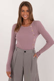 Chic Women's Sweater with Decorative Buttons for Everyday Style
