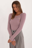 Chic Women's Sweater with Decorative Buttons for Everyday Style