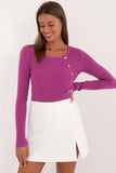 Elegant Casual Women's Sweater with Decorative Buttons