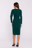 Elegant Pencil Cut Dress with Asymmetrical Neckline