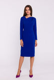 Chic Pencil Dress with Asymmetrical Neckline and Slit