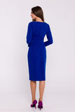 Chic Pencil Dress with Asymmetrical Neckline and Slit