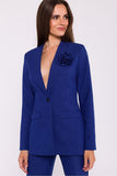 Elegant Slim Fit Woven Jacket with Unique Floral Detail