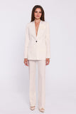 Chic Woven Jacket with Unique Flower Detail for Women