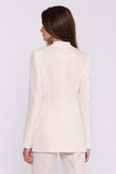 Chic Woven Jacket with Unique Flower Detail for Women