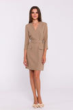 Elegant V-Neck Dress with Stylish Detailing for Any Occasion
