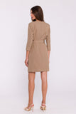 Elegant V-Neck Dress with Stylish Detailing for Any Occasion