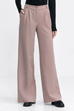 Chic Women's Relaxed Fit Wide Leg Pants with Pleated Detail