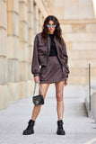 Stylish Suede Mini Skirt with Cargo Pockets for Any Occasion