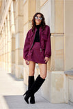 Chic Suede Mini Skirt with Cargo Pockets for Versatile Style