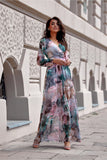 Elegant Maxi Dress with Flowy Cut and Stylish Details