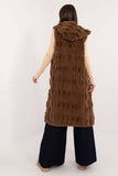 Elegant Women's Fur Vest with Hood for Cold Weather