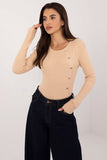 Elegant Casual Women's Sweater with Decorative Buttons