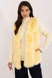 Elegant Soft Polyester Fur Vest with Pockets for All Seasons