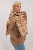 Elegant Geometric Pattern Scarf with Tassels for Cold Days