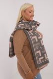 Elegant Geometric Viscose Scarf with Tassels for Every Look