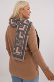 Elegant Geometric Viscose Scarf with Tassels for Every Look
