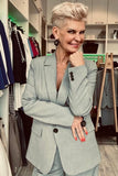 Chic One-Button Blazer with Pockets for Business Casual Wear