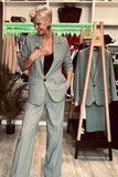 Chic One-Button Blazer with Pockets for Business Casual Wear