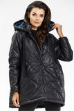 Cozy Quilted Hooded Jacket with Stylish Waist Belt