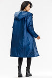 Reversible Hooded Coat with Zipper and Pockets
